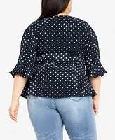 City Chic Women's Fresh Spot Top