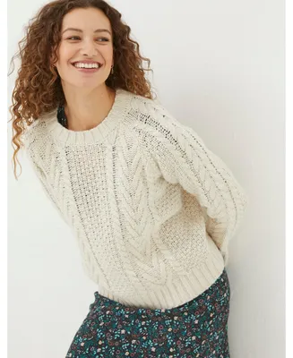 FatFace Women's Candice Cable Crew Sweater