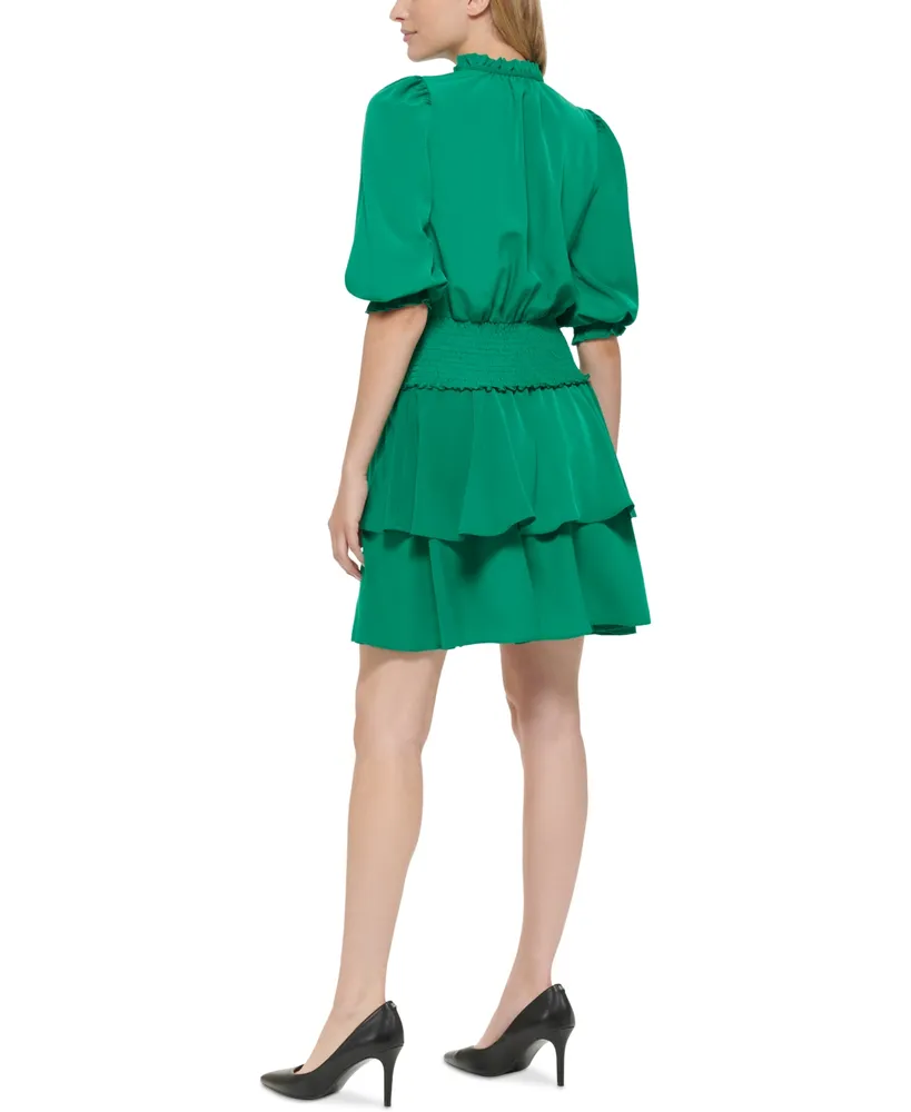 Karl Lagerfeld Paris Women's Tiered A-Line Dress