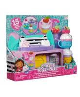 Gabby's Dollhouse, Sprinkle Party Sweet Treat Set, Pretend Play Kitchen Hot Cocoa Party Set with Fruit Sprinkles