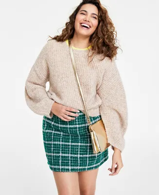 On 34th Women's Marled Boucle Sweater, Created for Macy's