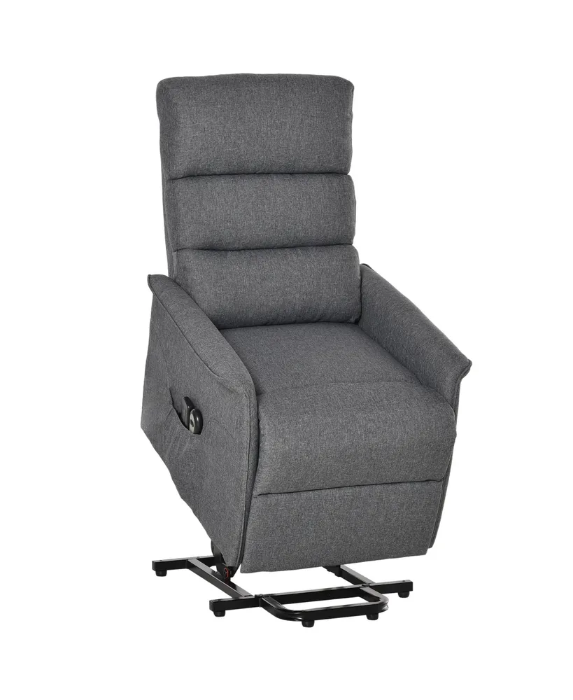 HOMCOM Brown Massage Recliner Chair with Cushioned Ottoman 10