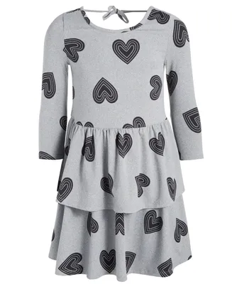 Epic Threads Big Girls Heart-Printed Tiered Dress, Created for Macy's