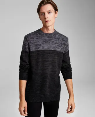 And Now This Men's Regular-Fit Brushed Ombre Stripe Crewneck Sweater, Created for Macy's