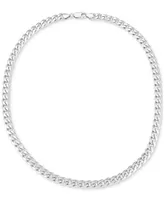 Men's Curb Chain Necklace in Sterling Silver