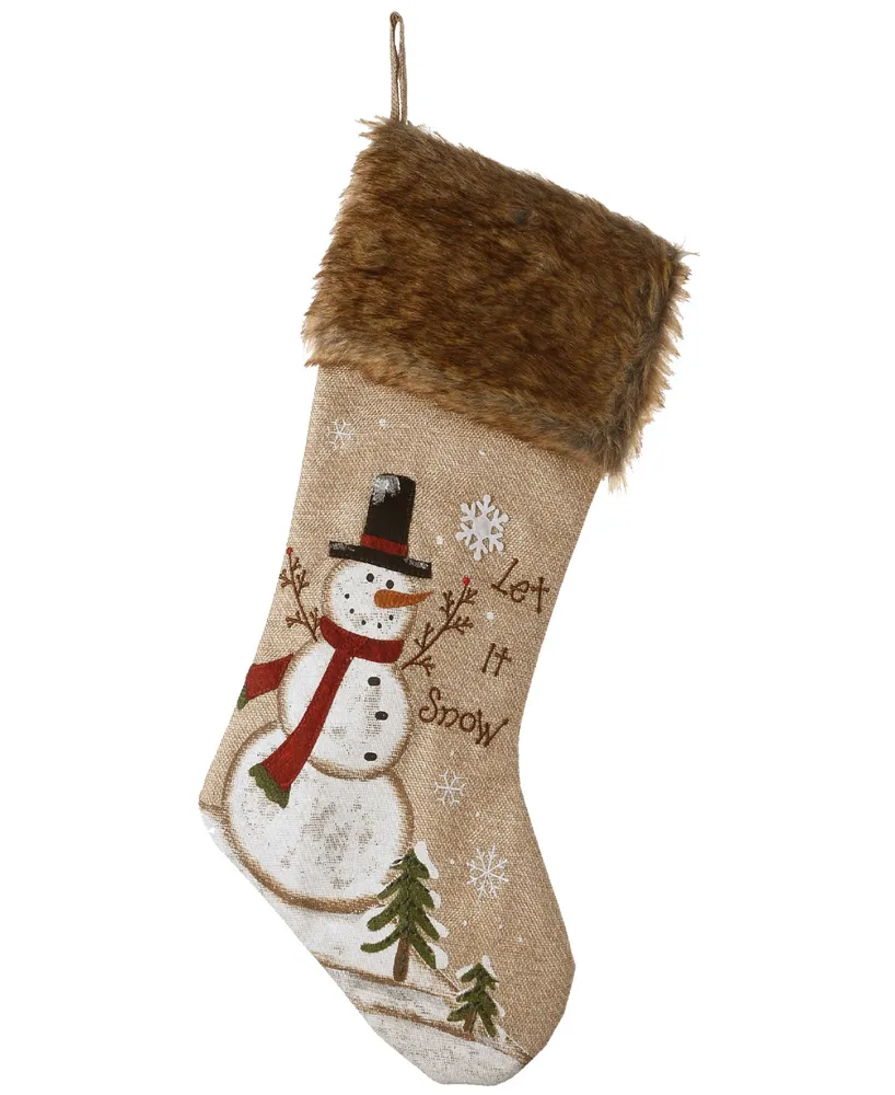 National Tree Company 21" Alpine Collection Hat Snowman Stocking