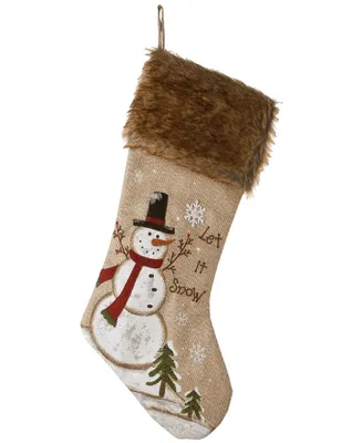 National Tree Company 21" Alpine Collection Hat Snowman Stocking