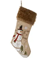 National Tree Company 21" Alpine Collection Hat Snowman Stocking