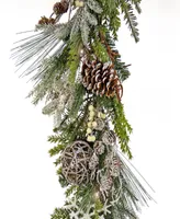 National Tree Company 6' Hgtv Home Collection Pre-Lit Cozy Winter Garland