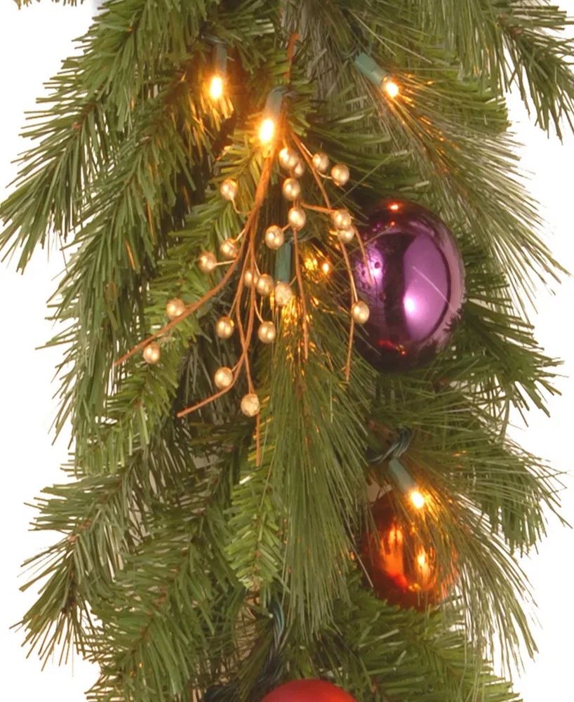 National Tree Company 6' Kaleidoscope Garland with Battery Operated Warm Led Lights