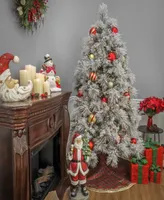 National Tree Company 6.5' Hgtv Home Collection Pre-Lit Flocked Bavarian Pine Tree