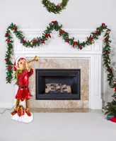 National Tree Company 37' Horn Blowing Pixie Elf with Lights