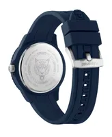 Plein Sport Men's Watch 3 Hand Date Quartz Fearless Blue Silicone Strap Watch 43mm