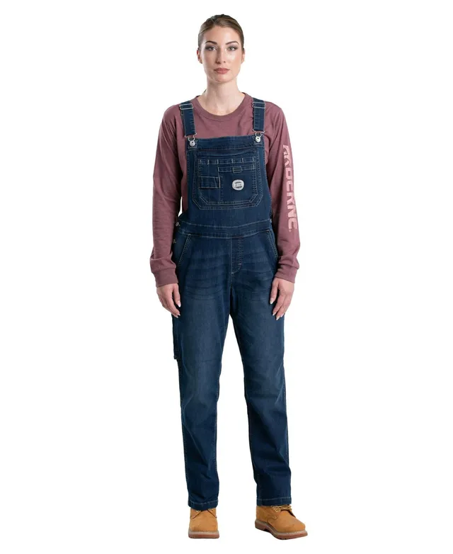 Berne Petite Vintage Washed Flex Denim Bib Overall