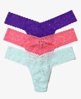 Hanky Panky Women's Bloom Holiday 3 Pack Low Rise Thong Underwear