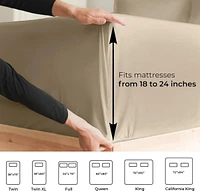 Cgk Unlimited 5 Piece Extra Deep Pocket Microfiber Sheet Set - Split King