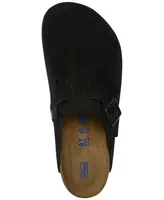 Birkenstock Men's Boston Soft Footbed Suede Leather Clogs from Finish Line