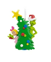 Hallmark Christmas Ornament Dr. Seuss's How the Grinch Stole Christmas Grinch with Cindy Lou Who - Multi