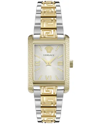 Versace Women's Swiss Tonneau Two-Tone Stainless Steel Bracelet Watch 23x33mm