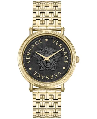 Versace Women's V-Dollar Ion-Plated Gold-Tone Stainless Steel Bracelet Watch 37mm