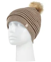 Heat Holders Women's Cannes Ribbed Pom-Pom Hat