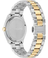 Salvatore Ferragamo Men's Swiss Vega Upper East Two-Tone Stainless Steel Bracelet Watch 40mm