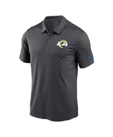 Men's Nike Anthracite Los Angeles Rams Franchise Team Logo Performance Polo Shirt