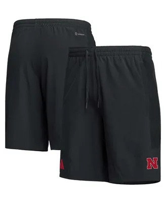 Men's adidas Black Nebraska Huskers Aeroready Shorts
