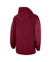 Men's Nike Crimson Alabama Tide 2023 Sideline Player Quarter-Zip Hoodie Jacket