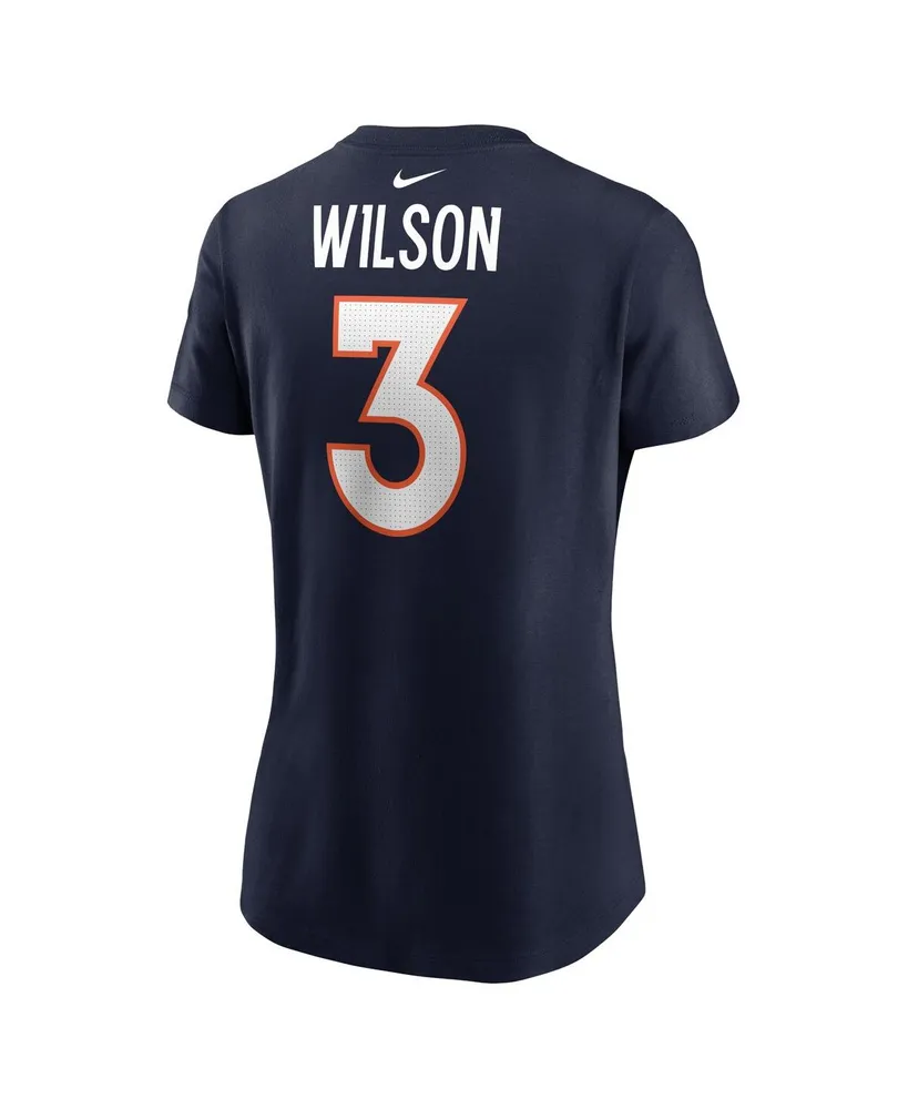 Women's Nike Russell Wilson Navy Denver Broncos Player Name and Number T-shirt
