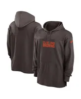 Men's Nike Brown Cleveland Browns 2023 Sideline Performance Hooded Top