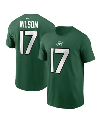 Men's Nike Garrett Wilson Green New York Jets Player Name and Number T-shirt