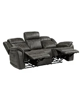 White Label Lola 84" Double reclining sofa