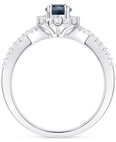 Sapphire (1 ct. t.w.) & Diamond (1/2 ct. t.w.) Bridal Set in 14k White Gold