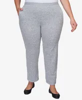 Alfred Dunner Plus Size Comfort Zone Comfort Fit Knit Average Length Pants