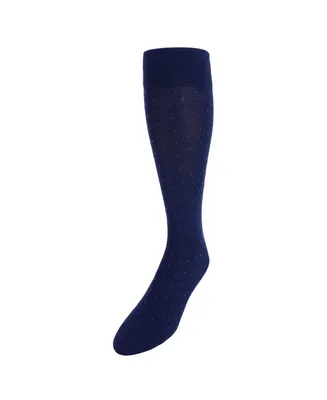 Trafalgar Gerald Classic Pin Dot Mercerized Cotton Mid-Calf Socks