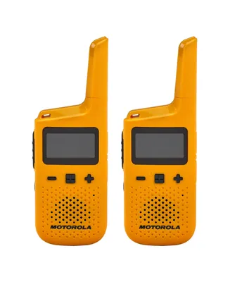 Motorola Solutions T380 25 mi. Two-Way Radio Yellow w/Charging Dock 2-Pack