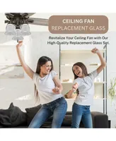 Ceiling Fan Light Covers: Clear Glass Shade Lamp Replacement Kit for Ceiling Fan Light Kits Perfect for illuminating your home with clear glass shades