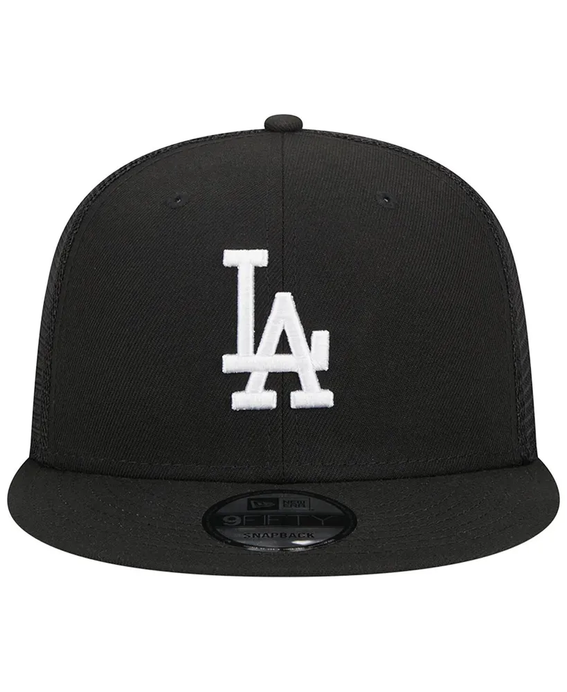 Men's New Era Black Los Angeles Dodgers Trucker 9FIFTY Snapback Hat