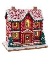 Kurt Adler 9.5" Battery-Operated Gingerbread Led House with Music Box