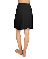 MeMoi Women's Seamless High-Waisted Bonded Half Slip Skirt