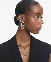 Swarovski Gold-Tone Crystal & Polished Bar Pendant Necklace, 15" + 2" extender
