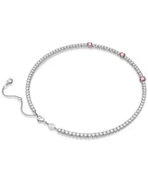 Swarovski Rhodium-Plated Mixed Crystal Tennis Necklace, 15" + 2-3/4"