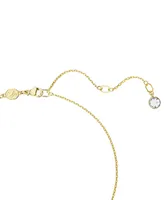 Swarovski Gold-Tone Crystal & Polished Bar Pendant Necklace, 15" + 2" extender