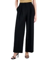 Tahari Asl Women's Pleated-Front Wide-Leg Pants