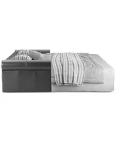Elsher 85" Leather Sleeper Sofa, Created for Macy's