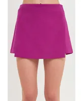 endless rose Women's Asymmetric High Waist Skort