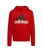 adidas Big Boys Long Sleeved Essential Fleece Hoodie