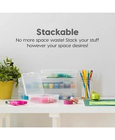 Iris 10 Pack Small Plastic Hobby Art Craft Supply Organizer Storage Containers with Latching Lid
