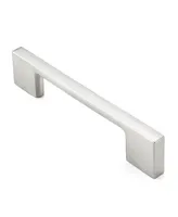 Cauldham 10 Pack Modern Kitchen Cabinet Handles 3.75" Satin Nickel